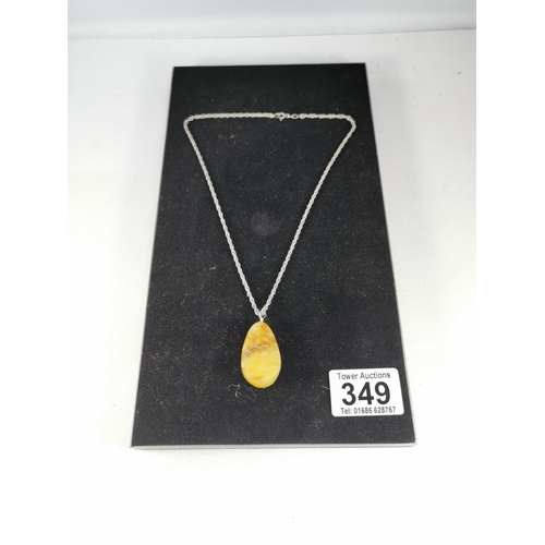 349 - Amber Thick 925 Silver Chain