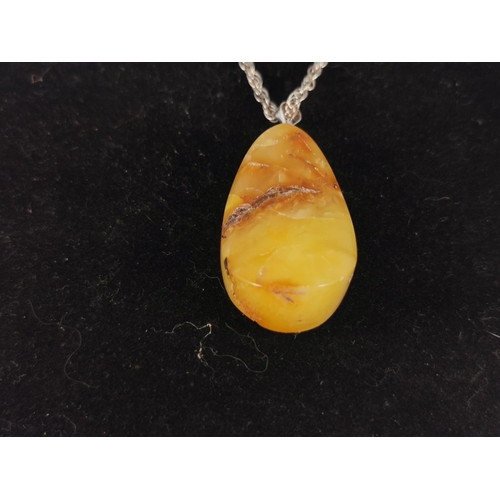 349 - Amber Thick 925 Silver Chain