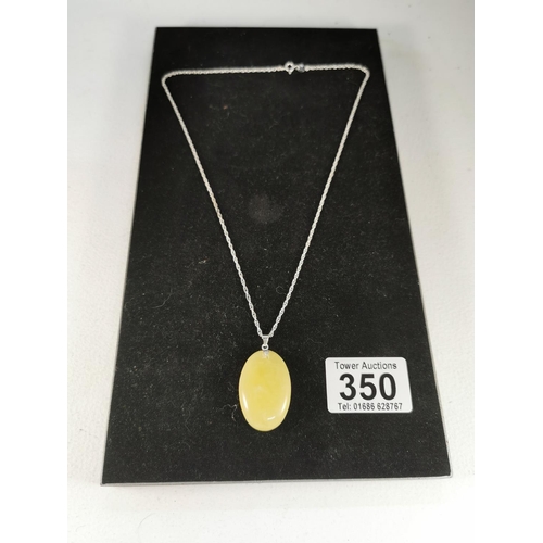 350 - Amber Thick 925 Silver Chain