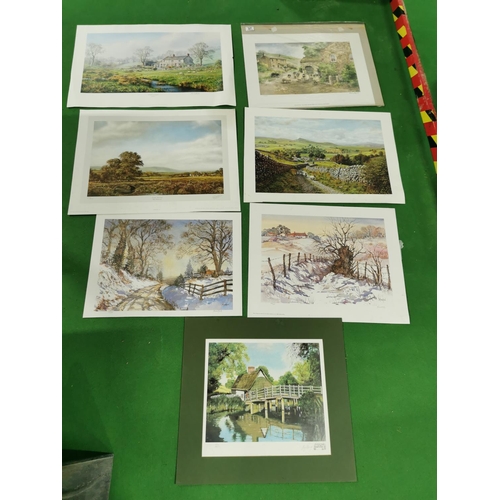 37 - Quantity Of Seven Hand Signed Limited Edition Prints By Nance Dyson, Rex Preston Etc