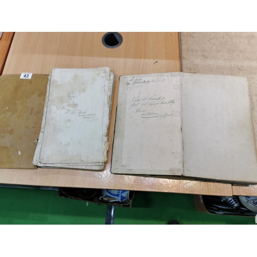 43 - Two Antique Ledgers One Hirnant Sunday School Attendance & One For Hirnant St Illog Church