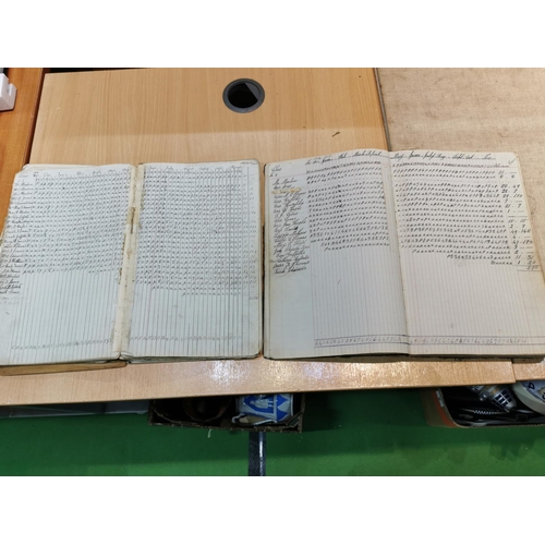 43 - Two Antique Ledgers One Hirnant Sunday School Attendance & One For Hirnant St Illog Church