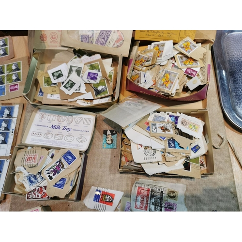 48 - Five Boxes Of Loose British Stamps