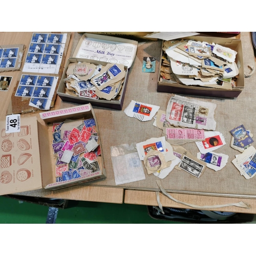 48 - Five Boxes Of Loose British Stamps