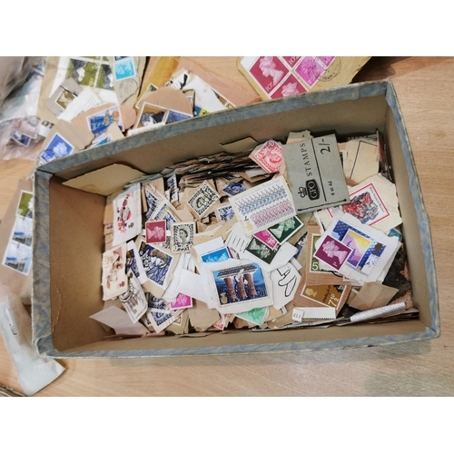 49 - Box Full Of Mostly British Loose Stamps