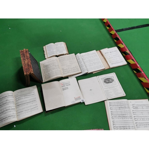 53 - Quantity Of 12 Vintage & Antique Music /Song Books Inc Mikado & 4 Volumes Of The Song Folio