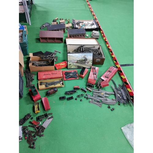 57 - Large Job Lot Of Model Railway Items Inc Quantity Of Boxed 'O' Gauge Track & Points, Boxes Of Loose ... 