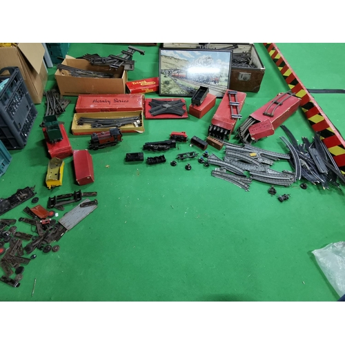 57 - Large Job Lot Of Model Railway Items Inc Quantity Of Boxed 'O' Gauge Track & Points, Boxes Of Loose ... 