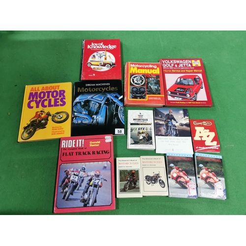 58 - Quantity Of Motorcycle And Car Books