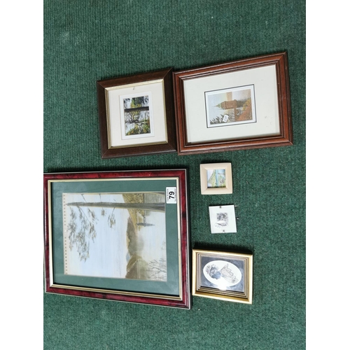 79 - Orignal Pastel Of Lake Vyrnwy Scene By D Clark, Three Other Lake Vyrnwy Pictures And Two Others