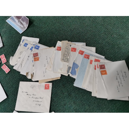 85 - Large Quantity Of Vintage Stamped Envelopes & Letters, Quantity Of Unfranked Stamps