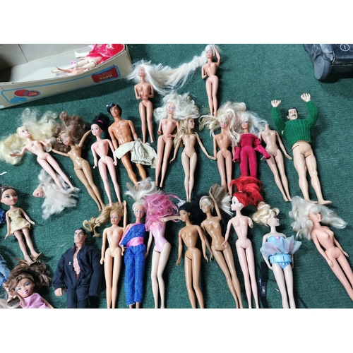 91 - Large Job Lot Of Vintage Barbie Dolls SOme1960's Models,  Some Bratz Dolls & Quantity Of Clothing