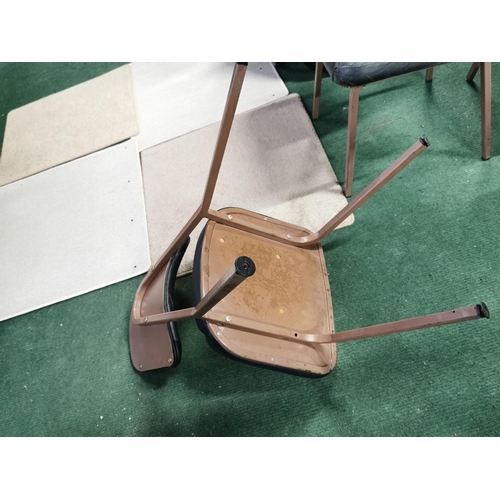 31 - Four Good Vintage Chairs Upholstered In Rexine