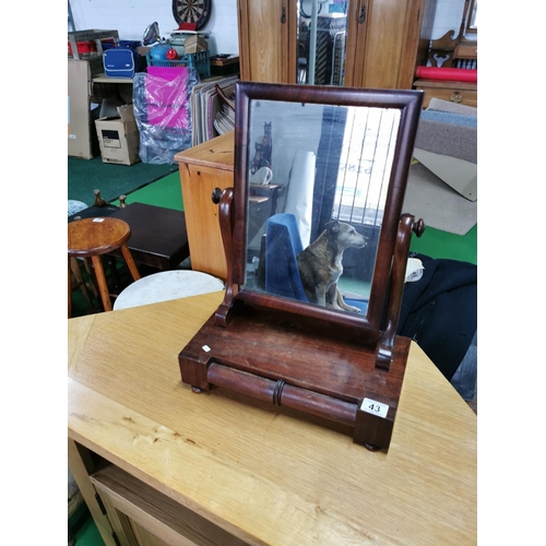 43 - Victorian Mahogany Dressing Table Mirror