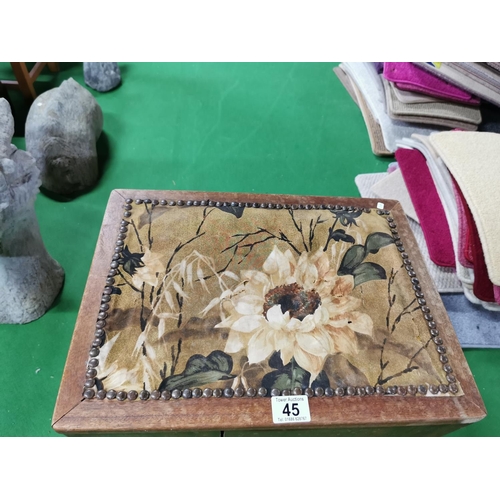 45 - Vintage 40's Solid Mahogany Linen Box