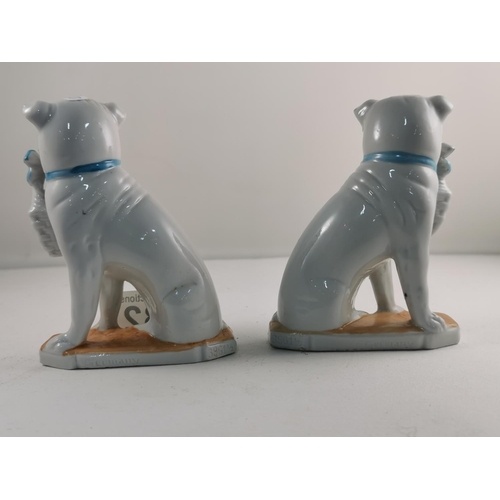 232 - German porcelain Pug Dog figurines 19th C. German 3960 & 3960 1/2
1850-1899