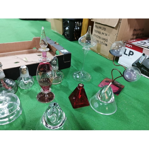 7 - Large quantity of various glass oil burners / scent bottles