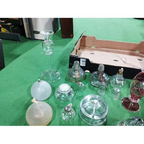 7 - Large quantity of various glass oil burners / scent bottles