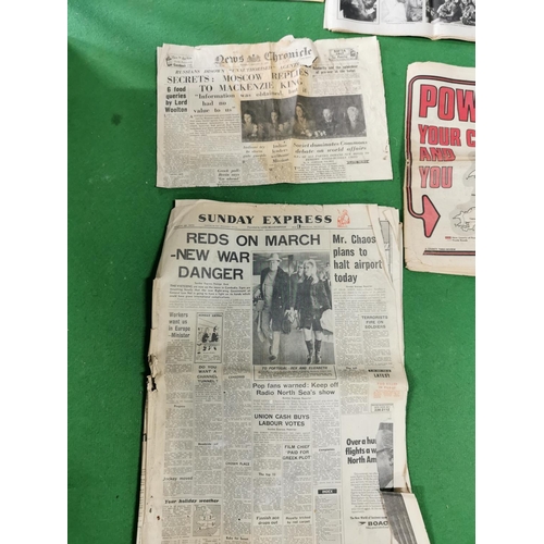 141 - Seven vintage news papers all on noteworthy subjects inc LLangollen Eisteddfod 1969, Bishops Castle ... 