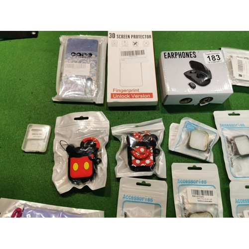 183 - Large quantity of new sealed items inc quantity of Apple watch straps Apple watch cases Mickey Mouse... 