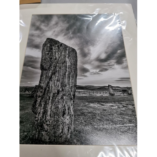 196 - Two well done mounted black and white moody photographs, 51cm by 41cm