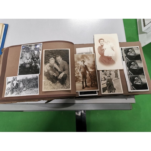 205 - Two photograph albums inc antique and interesting photographs inc war time records and injury record... 