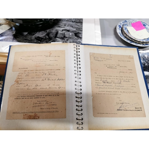 205 - Two photograph albums inc antique and interesting photographs inc war time records and injury record... 