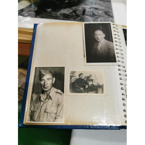 205 - Two photograph albums inc antique and interesting photographs inc war time records and injury record... 