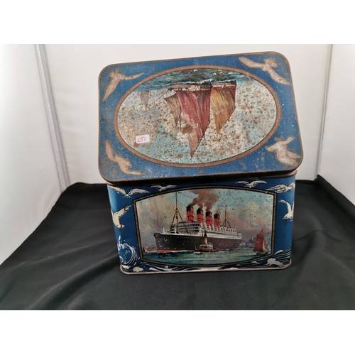 229 - Vintage tin celebrating the different types of ships