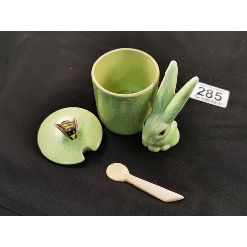 285 - Three good collectable Sylvac items inc 2 rabbit formed match stickers / holders and a very rare Syl... 