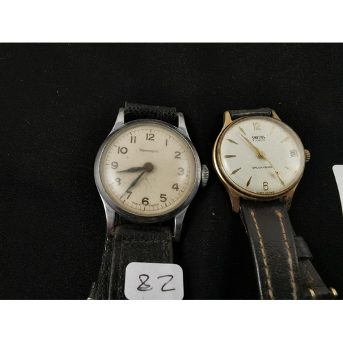 288 - Two vintage mechanical watches by Newmark and Smiths