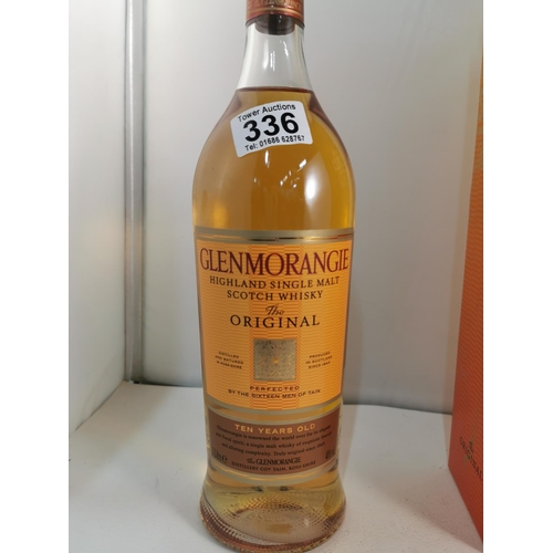 336 - Boxed Glenmorangie original 10yr old whiskey unopened 1ltr bottle