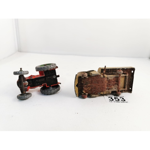 353 - Qty die cast Dinky 301 tractor