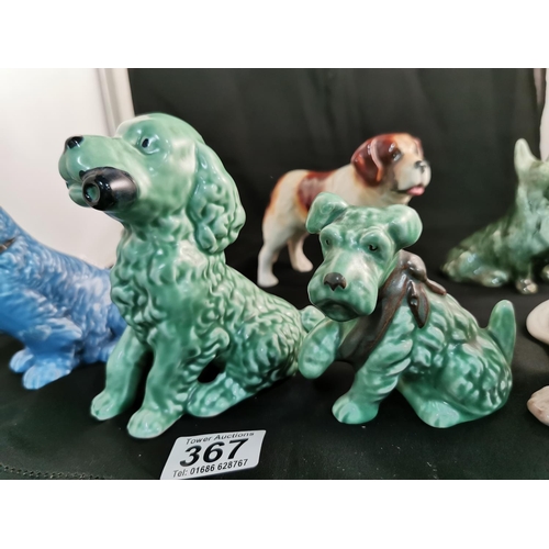 367 - Qty of 5 collectable Sylvac dogs plus one all good order apart the blue dog has old repairs
3275,143... 