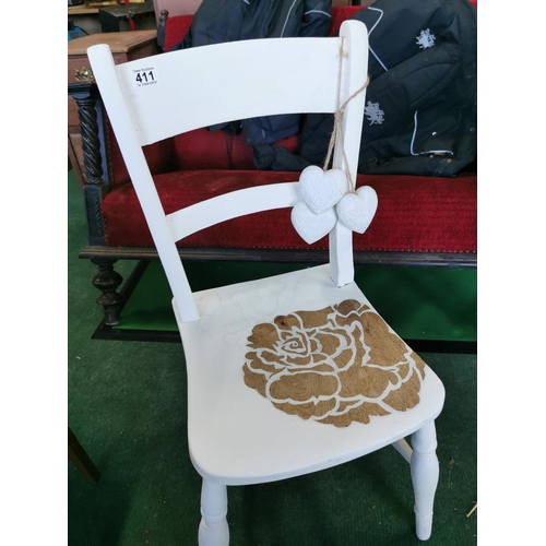 411 - hand painted dining chair