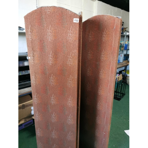 402 - terracotta upholstered screen