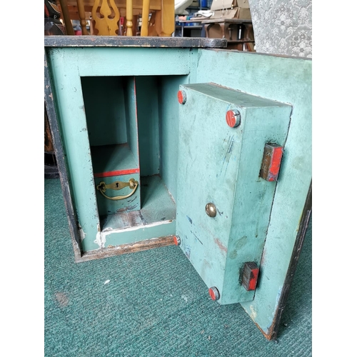 418 - Good antique fire resistant Premier safe by Thomas Turner & Co with additional lockable draw inside ... 