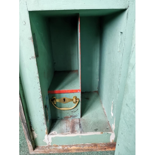 418 - Good antique fire resistant Premier safe by Thomas Turner & Co with additional lockable draw inside ... 