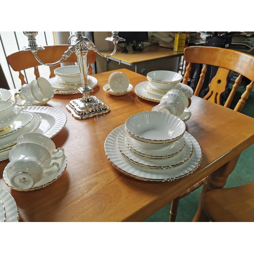 433 - 77 Piece bone china dinner set by Royal Albert Vald'or pattern (candelabras not included)