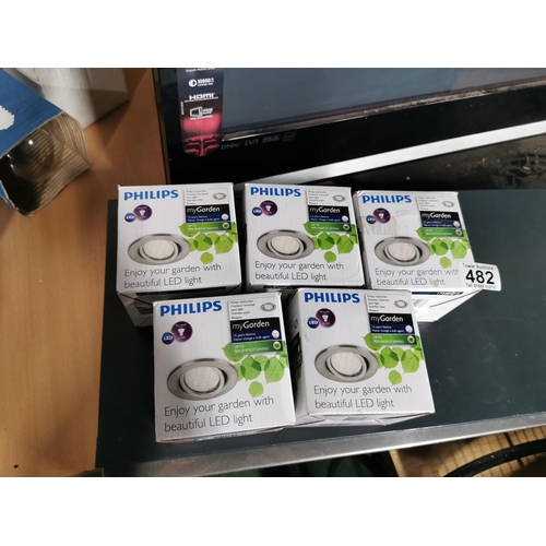 482 - Set of 5 new Phillips my garden LED lights £16 each new