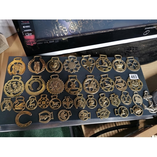 483 - Large quantity of various horses brasses