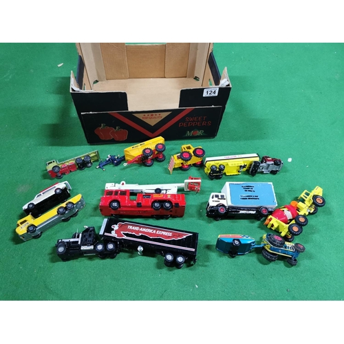 124 - Quantity of matchbox dicast tractors and lorries