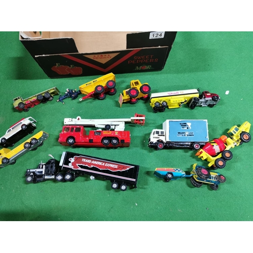 124 - Quantity of matchbox dicast tractors and lorries