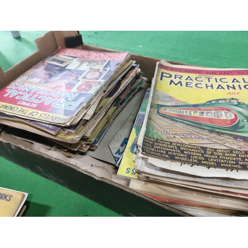 131 - Over 50 vintage Practical Mechanics magazines all from 1930's