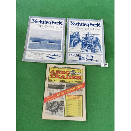 132 - Two rare Yachting World magazines dated 1935 and rare American second edition Aero Trader magazine