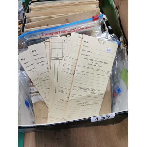 137 - Large quantity of cigarette / tea card albums all mostly complete plus a quantity of clocking in car... 