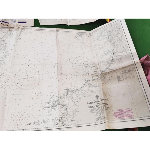 139 - Quantity of 10 various maps inc 7 war office maps one hand signed, a nautical map and an aero nautic... 