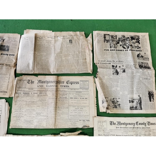 144 - Large job lot of early local newspapers inc 6 various local papers and a quantity of approx. 20 Coun... 