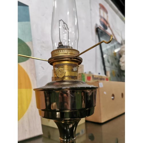 55 - Aladdin oil lamp with chimney no shade supports present