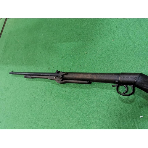 163 - Early antique 1900's BSA Air Rifle Model D .177 serial no. 64636, with a leaver break, top loader, a... 